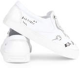 Thumbnail for your product : Burberry Printed canvas slip-on shoes