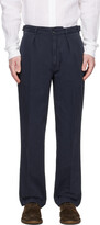 Thumbnail for your product : Drakes Navy Pleated Trousers