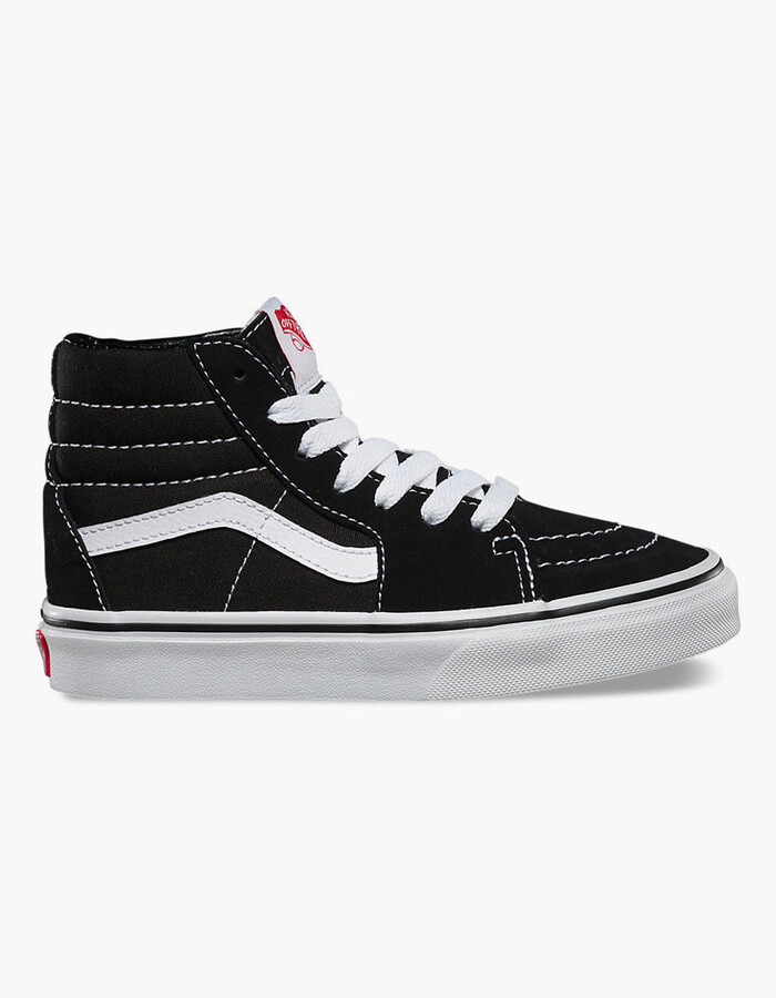 Vans Sk8-Hi Black & White Kids Shoes - ShopStyle