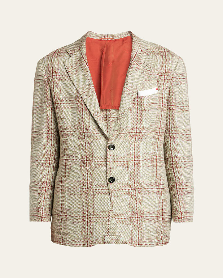 Kiton Men's Windowpane Sport Coat