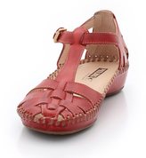 Thumbnail for your product : PIKOLINOS P. Vallarta Leather Sandals with Small Wedge Heel and Strap