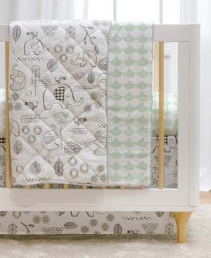 belle elephant walk 4 piece crib bedding set