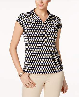 Charter Club Print Polo Top, Created for Macy's