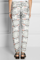 Thumbnail for your product : Lot 78 Lot78 Printed cotton-terry track pants