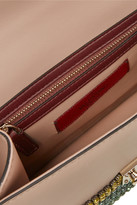 Thumbnail for your product : Valentino Lock small Swarovski crystal-embellished leather shoulder bag