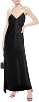 Thumbnail for your product : Mason by Michelle Mason Crystal-embellished silk-charmeuse halterneck gown