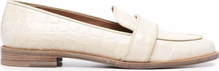 crocodile flat shoes