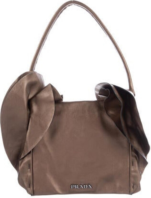 Prada Nappa Ruffle Shoulder Bag - ShopStyle