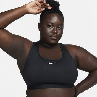 Nike Women's Swoosh Light Support Non-Padded Sports Bra (Plus Size) in  Black - ShopStyle