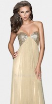 Thumbnail for your product : La Femme Shimmering Gold Strapless Prom Dresses