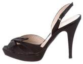 Thumbnail for your product : Alberta Ferretti Satin Slingback Sandals