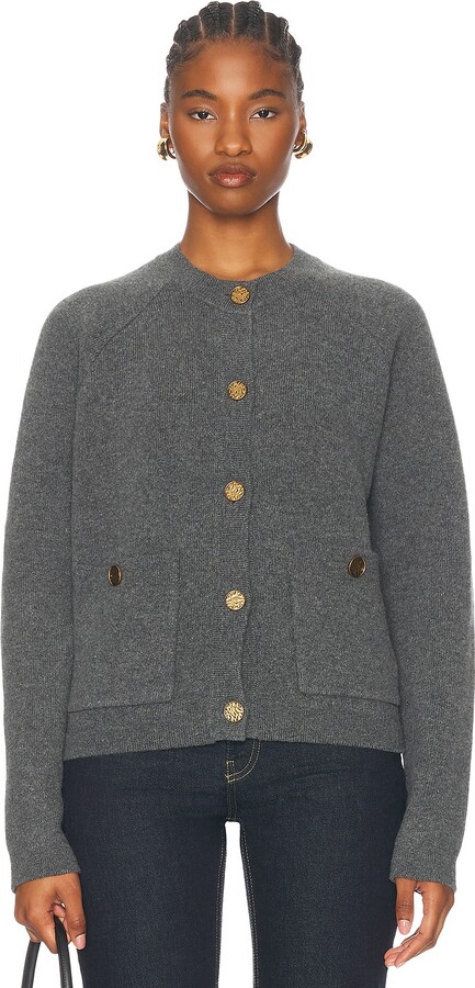 Totême Hammered Button Cardigan in Grey