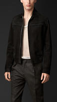 Thumbnail for your product : Burberry Brogue Trim Suede Jacket