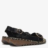 Thumbnail for your product : Fly London Tram Black Leather Buckle Sandals