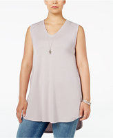 Thumbnail for your product : Melissa McCarthy Plus Size Sleeveless V-Neck Top