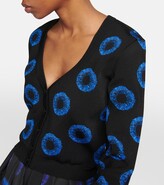 Thumbnail for your product : Alexander McQueen Iris jacquard knit cardigan