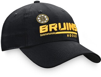 Men's Fanatics Branded Black/Gold Boston Bruins Authentic Pro Locker Room  Flex Hat