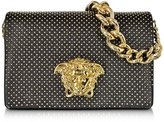 Thumbnail for your product : Versace Palazzo Black Leather Shoulder Bag w/Golden Studs