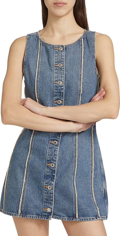 Fray Denim Minidress