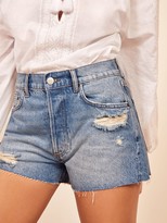 reformation jean shorts