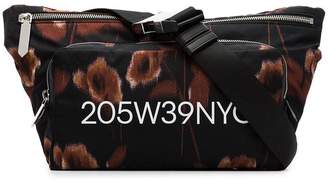 Calvin Klein black hazy floral print zipped cross body bag