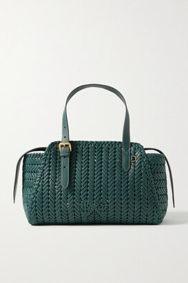 Anya Hindmarch The Neeson Woven Textured-leather Tote - Green
