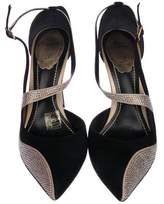 Thumbnail for your product : Rene Caovilla Embellished Suede Pumps