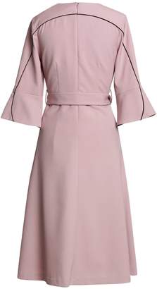 Emily Lovelock Dress With Contrast Trim Pink