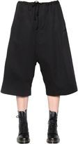 Thumbnail for your product : Y's Wide Leg Cotton Twill Cropped Pants