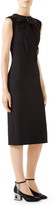 Thumbnail for your product : Gucci Bow Neck Sleeveless Cady Crepe Pencil Dress