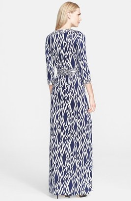 Diane von Furstenberg 'Julian' Long Silk Wrap Dress