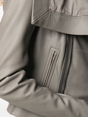 Rick Owens Spread-Collar Leather Jacket