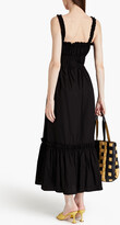 Thumbnail for your product : Rosetta Getty Gathered cotton-poplin midi dress