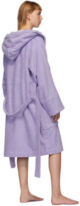 Tekla Purple Hooded Bathrobe