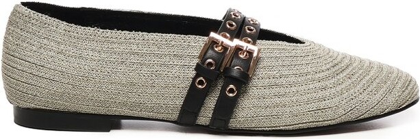 Bibi Lou Buckled Tapered Flat Shoes