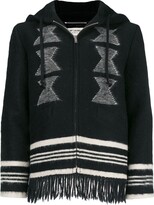 Thumbnail for your product : Saint Laurent Embroidered Fringed Hoodie