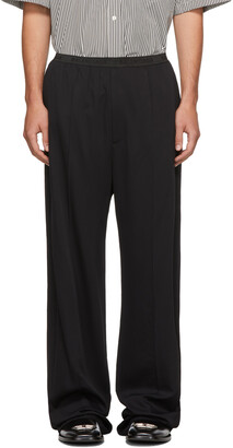 Balenciaga Black Fluid Elastic Trousers - ShopStyle Pants