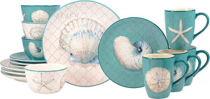 Certified International Ocean View 16pc Dinnerware Set Service For 4