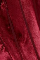 Thumbnail for your product : Mason by Michelle Mason Satin-trimmed Striped Devoré-velvet Kimono