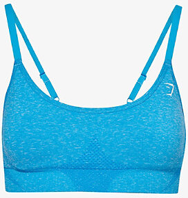Gymshark Womens Blue Vital Seamless Stretch-Woven Sports Bra M
