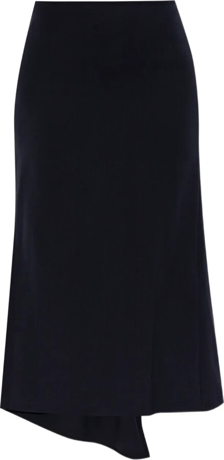 Victoria Beckham Asymmetric-Hem Midi Skirt