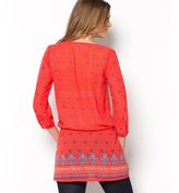 Thumbnail for your product : La Redoute PRIX MINI Softly Draping Printed Voile Tunic with 3/4 Sleeves