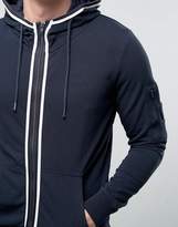 Thumbnail for your product : Brave Soul Tapped Zip Through Pique Hoodie