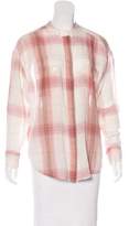 Thumbnail for your product : Elizabeth and James Gauze Knit Plaid Top