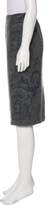 Thumbnail for your product : Ralph Lauren Black Label Paisley Wool Knee-Length Skirt