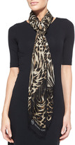 Thumbnail for your product : MICHAEL Michael Kors Moire Leopard-Print Scarf