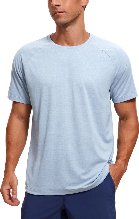 CRZ YOGA Men's Lightweight Short Sleeve T-Shirt Quick Dry