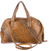 Thumbnail for your product : Carlos Falchi Studded Python Satchel