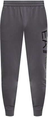 EA7 Emporio Armani Sweatpants With Logo Men's Grey