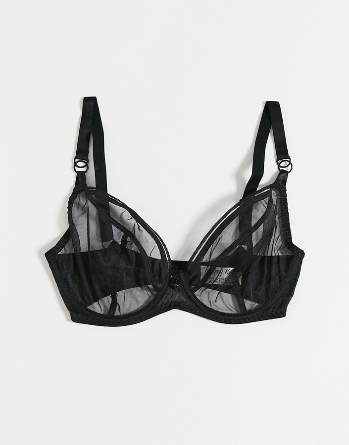 Curvy Kate Fuller Bust Superplunge Kiss padded front fastening plunge bra  in black